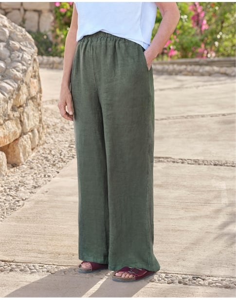 Linen Wide Leg Trouser